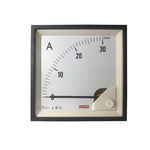 RS PRO Analogue Panel Ammeter 0/30A For Shunt 75mV DC, 92mm x 92mm, 1 % Moving Coil