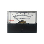 RS PRO Analogue Panel Ammeter 100 (Input)μA DC, 57mm x 44mm, ±1.5 % Moving Coil
