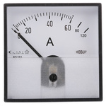 HOBUT Analogue Panel Ammeter 0/60/120A For 60/5A CT AC, 72mm x 72mm Moving Iron