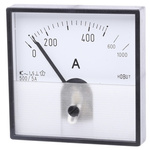 HOBUT Analogue Panel Ammeter 0/500/100A For 500/5A CT AC, 72mm x 72mm Moving Iron