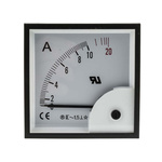 RS PRO Analogue Panel Ammeter 10A AC, 92mm x 92mm, ±1.5 % Moving Iron