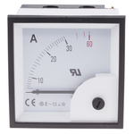 RS PRO Analogue Panel Ammeter 30A AC, 68mm x 68mm, ±1.5 % Moving Iron