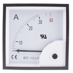 RS PRO Analogue Panel Ammeter 30A AC, 92mm x 92mm, ±1.5 % Moving Iron