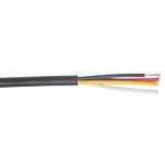 S2Ceb-Groupe Cae 100m Black 4 Core Speaker Cable, 2.5 mm² CSA PVC Sheath Material in PVC Insulation 100 V
