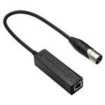 Amphenol Industrial Audio Adapter Cable Amphe-Dante 500mm Black RJ45 to Male XLR x 1