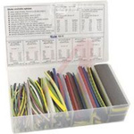 HEAT SHRINK TUBING KIT, POLYOLEFIN, FLEXIBLE, 3:1, 135, ASSORTED COLORS, 141 PC