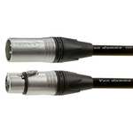 Van Damme XLR Audio Video Cable Assembly 5m Black Male XLR5 to Female XLR5
