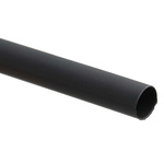 RS PRO Heat Shrink Tubing, Black 9.5mm Sleeve Dia. x 1.2m Length 2:1 Ratio