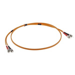RS PRO OM1 Multi Mode Fibre Optic Cable ST to ST 62.5/125μm 1m