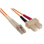 RS PRO OM1 Multi Mode Fibre Optic Cable LC to SC 62.5/125μm 3m