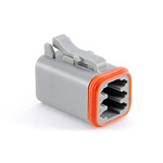 Amphenol Industrial, AT Automotive Connector Plug 6 Way, Crimp Termination