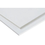 White Plastic Sheet, 590mm x 285mm x 10mm, Epoxy Resin, Glass Fibre
