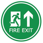 Vinyl Fire Exit Arrow, FIRE EXIT, English, Exit Sign