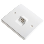 FM, TV White Female 1 Outlet TV Aerial Connector, Box Mount