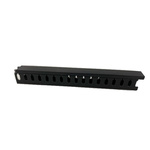 RS PRO Black Slotted Panel Trunking - Open Slot, W25 mm x D75mm, L2m, PVC