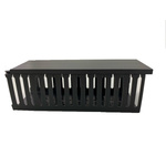 RS PRO Black Slotted Panel Trunking - Open Slot, W100 mm x D100mm, L2m, PVC