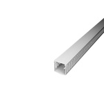 RS PRO Grey Slotted Panel Trunking - Open Slot, W40 mm x D40mm, L2m, PVC