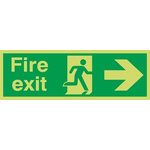 PET Fire Extinguisher, Fire Exit, English, Exit Sign