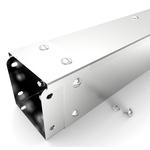 RS PRO Grey Industrial Trunking - Closed Slot, W75 mm x D75mm, L3m, 304 Stainless Steel