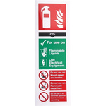 RS PRO Vinyl Fire Safety Sign, Fire Safety Sign With English Text Self-Adhesive, 90 x 280mm
