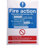 RS PRO Vinyl Fire Safety Sign, Fire Safety Sign With English Text Self-Adhesive, 148 x 210mm
