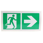 Vinyl Emergency Exit Right,  With Pictogram Only, Non-Illuminated Emergency Exit Sign
