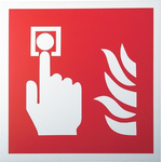 RS PRO Plastic Fire Safety Sign, Assembly Point Sign With Pictogram Only, 200 x 200mm