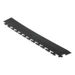 COBA Black Floor Tile Edging PVC Bevelled Corner Edge With Solid Surface Finish 585mm (Length) 0.585mm (Width) 5mm