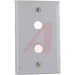 BNC, TNC Silver 2 Outlet Wall Plate Module, Wall Mount