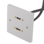 RS PRO Single Gang 2 Way Female HDMI Faceplate