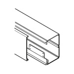 Planet-Wattohm Viadis White Industrial Trunking - Closed Slot, W120 mm x D40mm, L2m, PVC