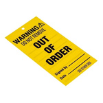 RS PRO Self-Adhesive Out Of Order Hazard Warning Sign (English)