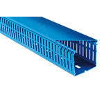 RS PRO Blue Slotted Panel Trunking - Open Slot, W100 mm x D100mm, L2m, PVC