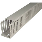 SES Sterling GF-DIN-A7/5 Grey Slotted Panel Trunking - Open Slot, W37.5 mm x D37.5mm, L2m, PVC