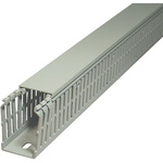 SES Sterling GN-A6/4 LF Grey Slotted Panel Trunking - Open Slot, W80 mm x D80mm, L2m, PVC
