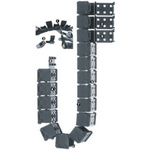 Igus E1.17 Black Cable Chain - Flexible Slot, W21 mm x D17mm, L1m, 28 mm Min. Bend Radius, Plastic