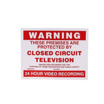RS PRO Vinyl Security Label, CCTV Sign, English, 100 mm x 130mm