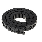 Igus 7, e-chain Black Cable Chain - Flexible Slot, W27 mm x D15mm, L1m, 38 mm Min. Bend Radius, Igumid G