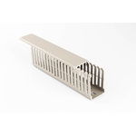 Beta Duct 791 Grey Slotted Panel Trunking - Open Slot, W75 mm x D75mm, L1m, PVC