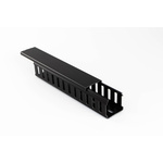 Beta Duct 907 Black Slotted Panel Trunking - Open Slot, W50 mm x D75mm, L2m, PVC