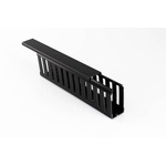 Beta Duct 2345 Black Slotted Panel Trunking - Open Slot, W75 mm x D75mm, L2m, Noryl