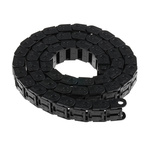 Igus 7, e-chain Black Cable Chain - Flexible Slot, W22.5 mm x D15mm, L1m, 38 mm Min. Bend Radius, Igumid G