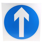RS PRO Arrow ONE WAY Sign Plastic, 450 x 450mm