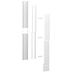 Resi9 White Trunking, W252 mm x D64mm, L1.2m, Plastic