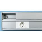 Planet-Wattohm Logix Grey Dado Trunking - Closed Slot, W50 mm x D50mm, L2m, Aluminium