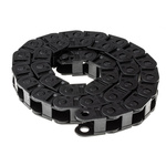 Igus 10, e-chain Black Cable Chain - Flexible Slot, W26 mm x D23mm, L1m, 38 mm Min. Bend Radius, Igumid G