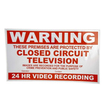 8888 Red Vinyl Security Sign, Warning Closed Circuit Television, English, CCTV, 297 mm x 210mm