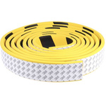 RS PRO Black/Yellow Rubber 5m x 60mm Corner & Edging Tape