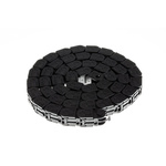 Igus 7, e-chain Black Cable Chain - Flexible Slot, W16.5 mm x D15mm, L1m, 18 mm Min. Bend Radius, Igumid G
