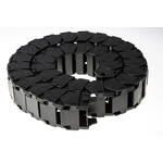 Igus 17, e-chain Black Cable Chain - Flexible Slot, W48.5 mm x D39mm, L1m, 63 mm Min. Bend Radius, Igumid G